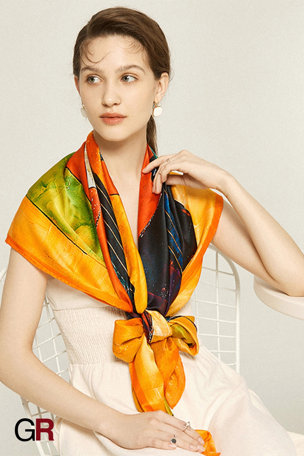 Ladies Medium Mulberry Silk Square Scarf Shawl