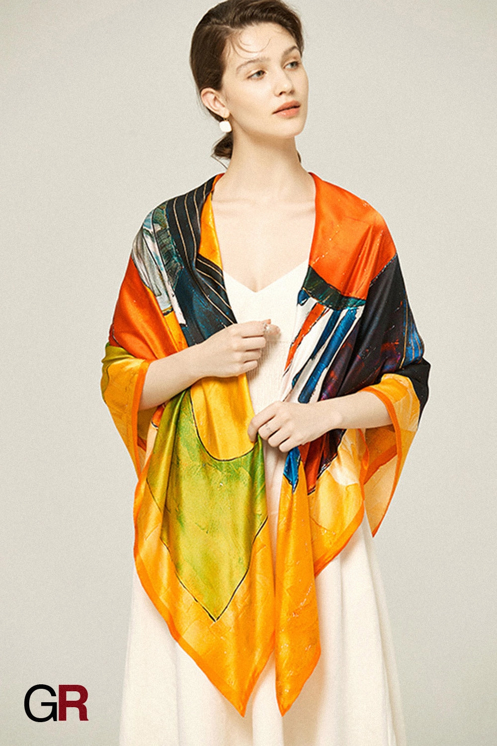 Ladies Medium Mulberry Silk Square Scarf Shawl