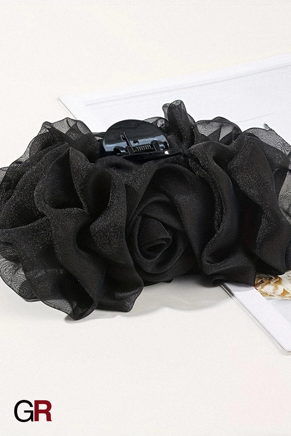 Chiffon Bow Barrettes Back Head Updo Hair Claw