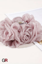 Chiffon Bow Barrettes Back Head Updo Hair Claw