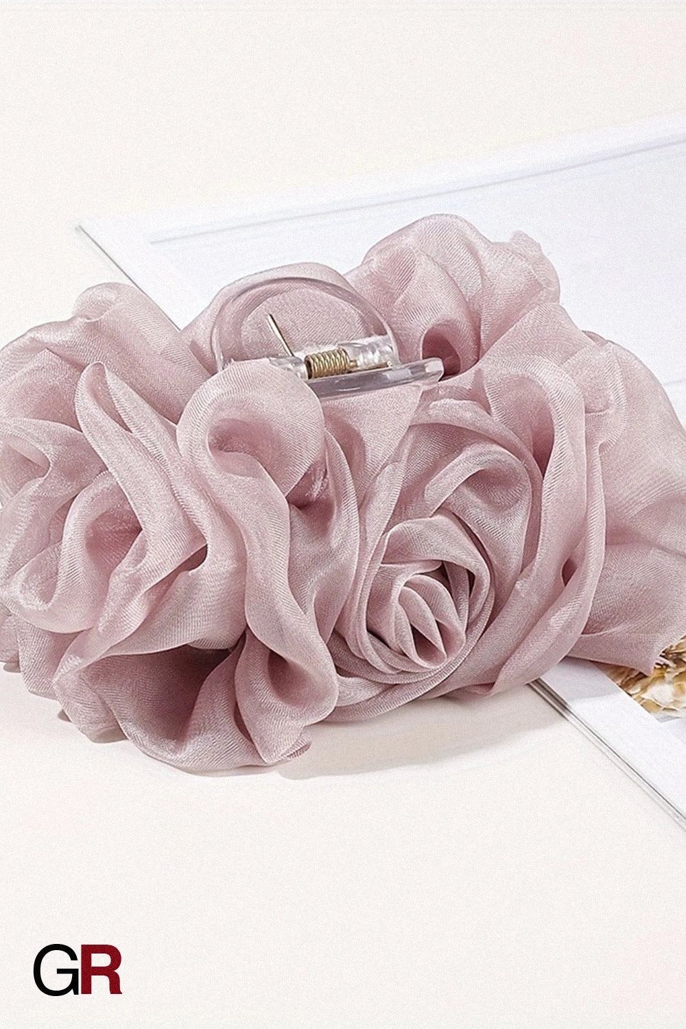 Chiffon Bow Barrettes Back Head Updo Hair Claw