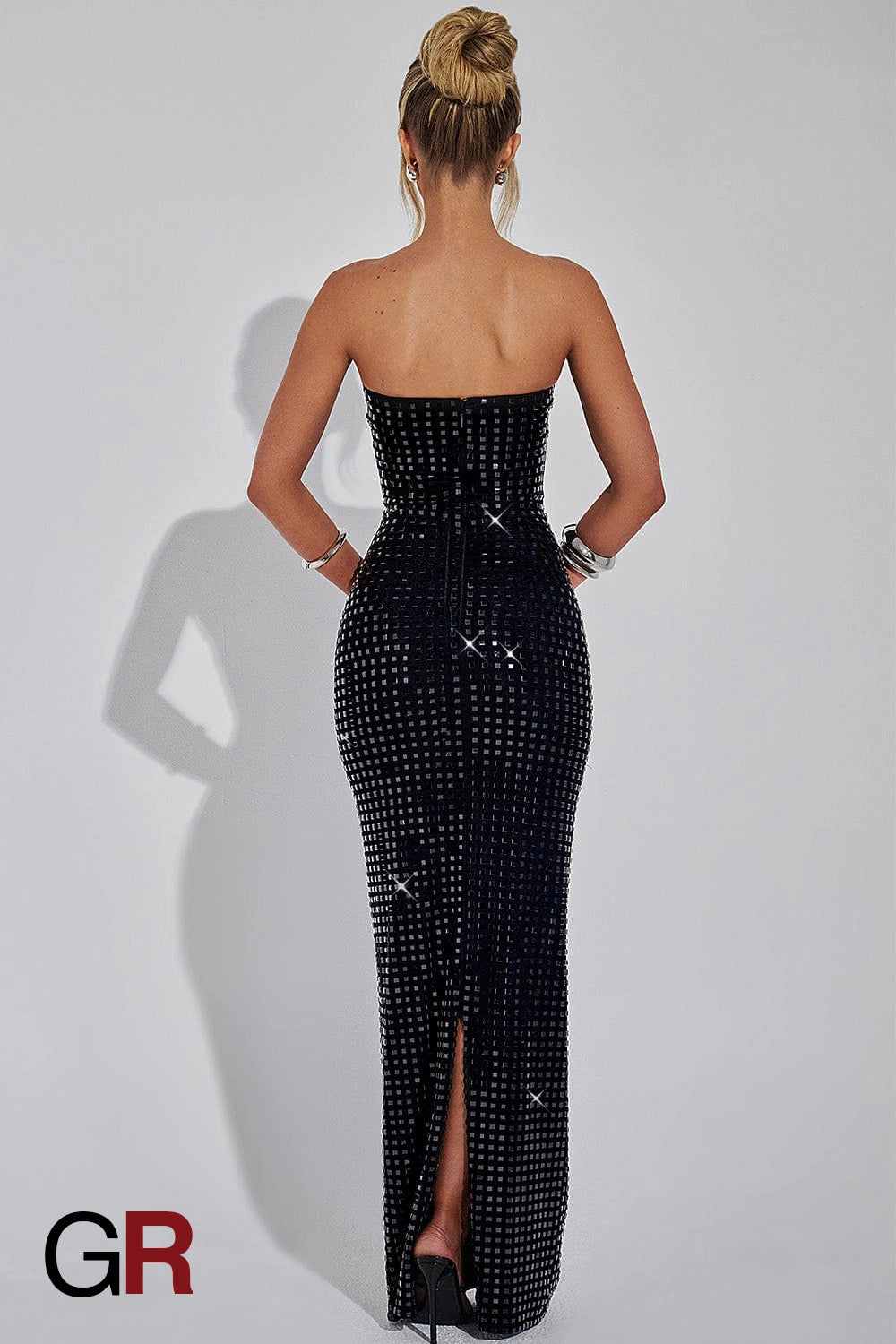 Enchanting Elegance Backless Split Gown - GlamoROZ