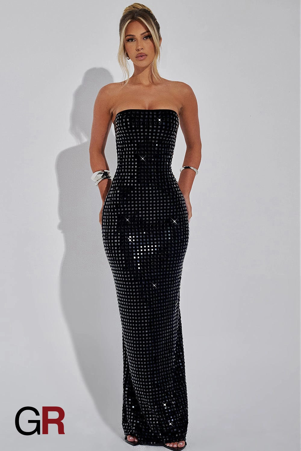 Enchanting Elegance Backless Split Gown - GlamoROZ
