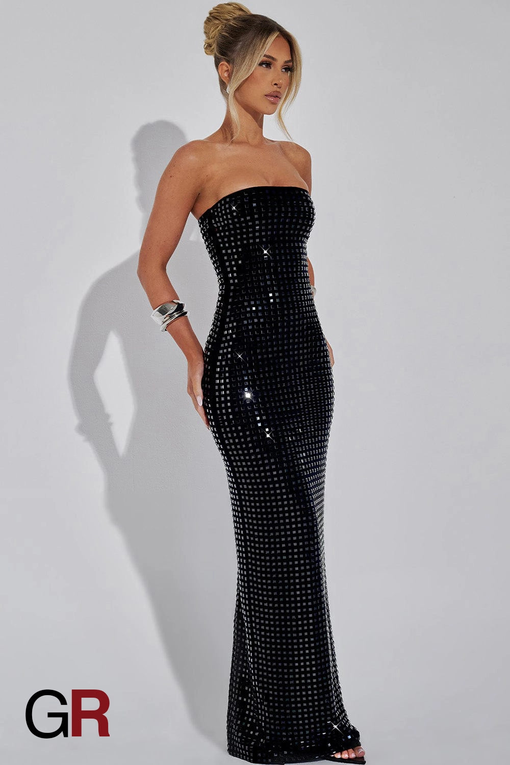 Enchanting Elegance Backless Split Gown - GlamoROZ