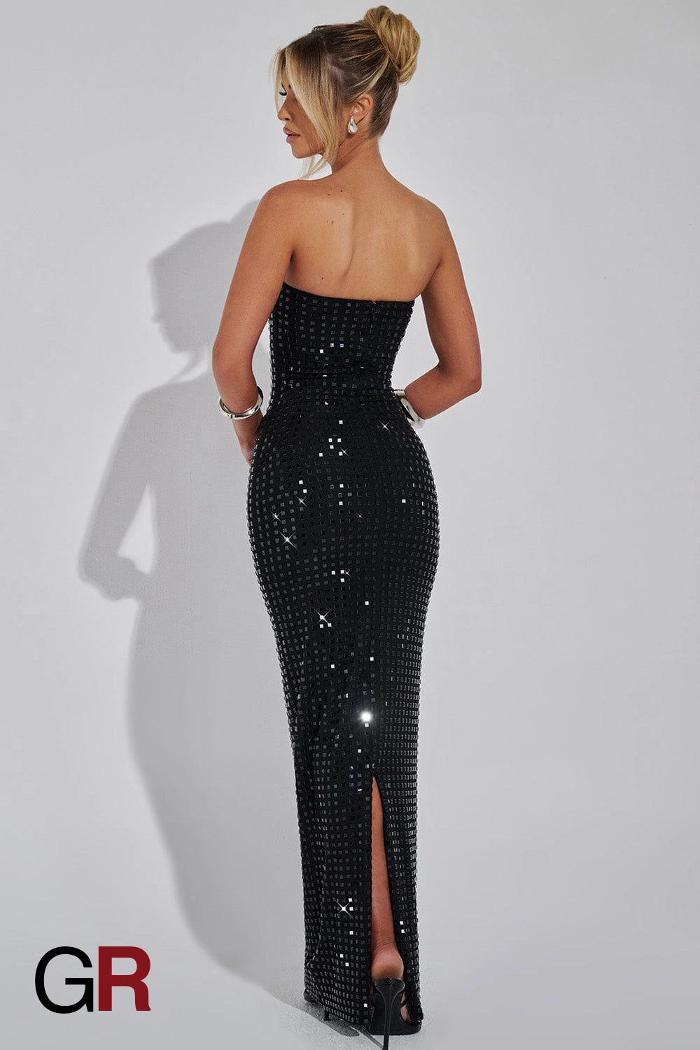 Enchanting Elegance Backless Split Gown - GlamoROZ