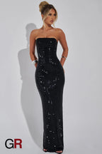Enchanting Elegance Backless Split Gown - GlamoROZ