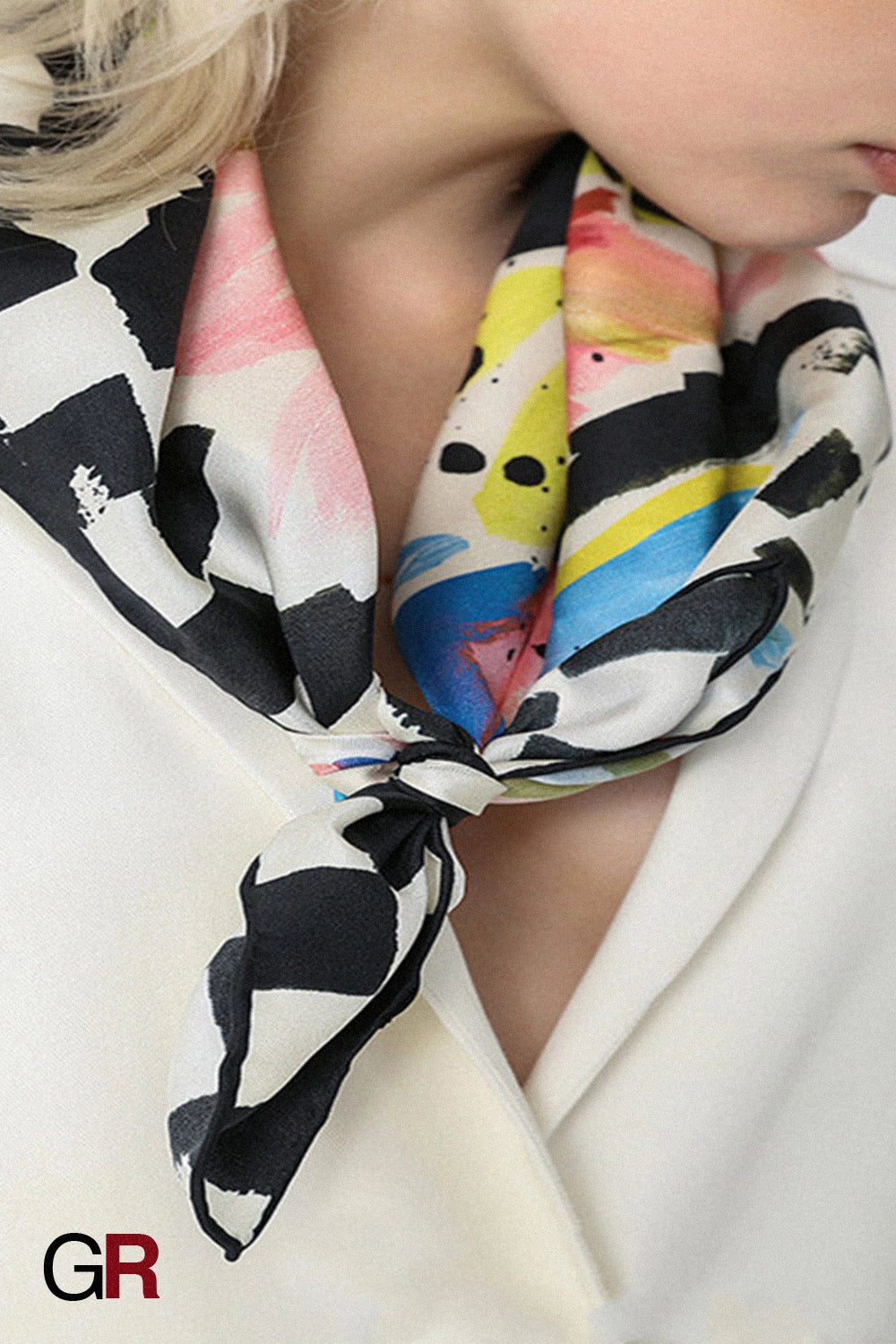 Silk twill scarf