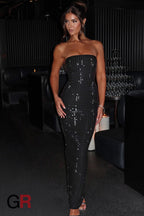 Enchanting Elegance Backless Split Gown - GlamoROZ