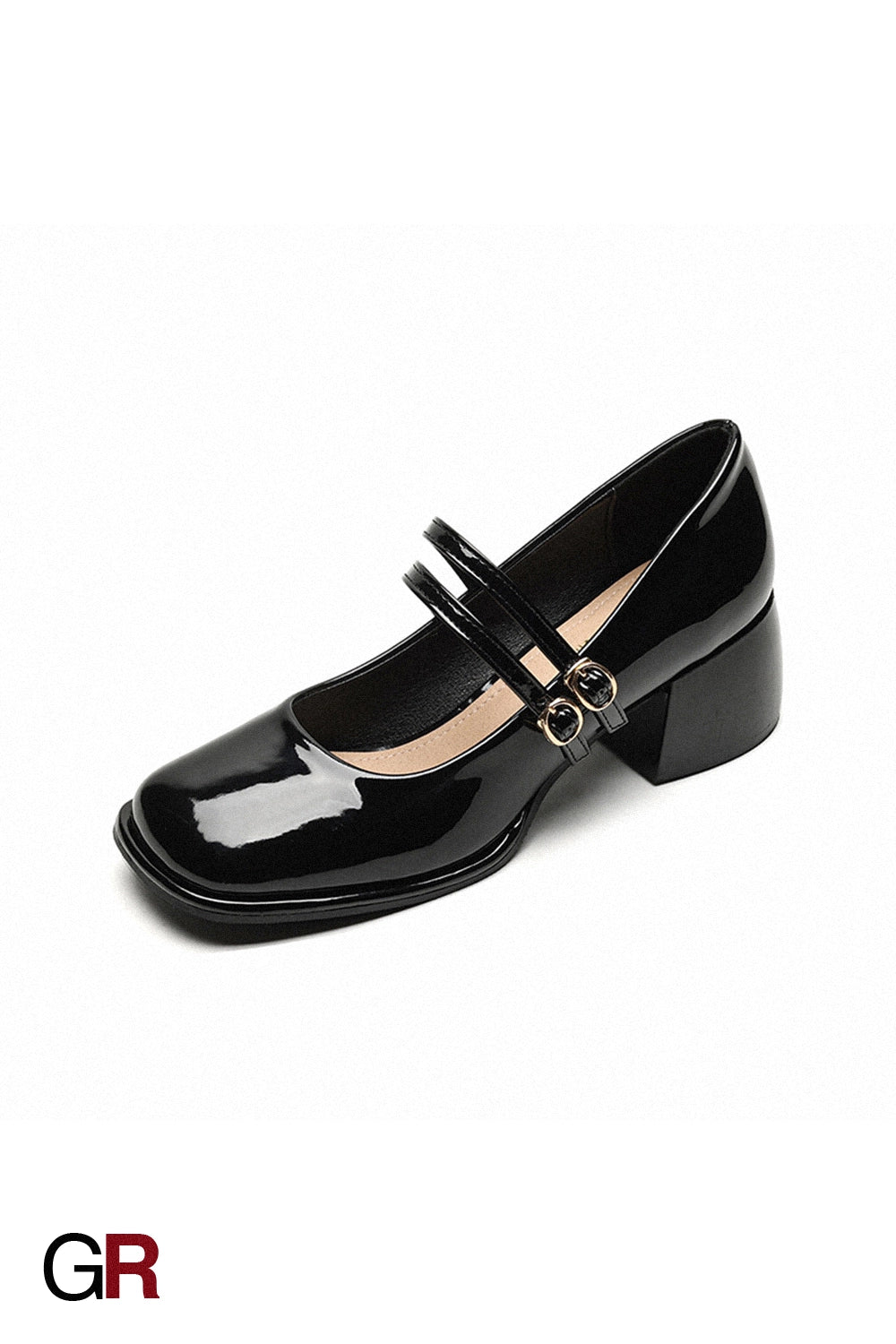 French Style Mary Jane Women's Chunky Heel Leather Retro Shoes