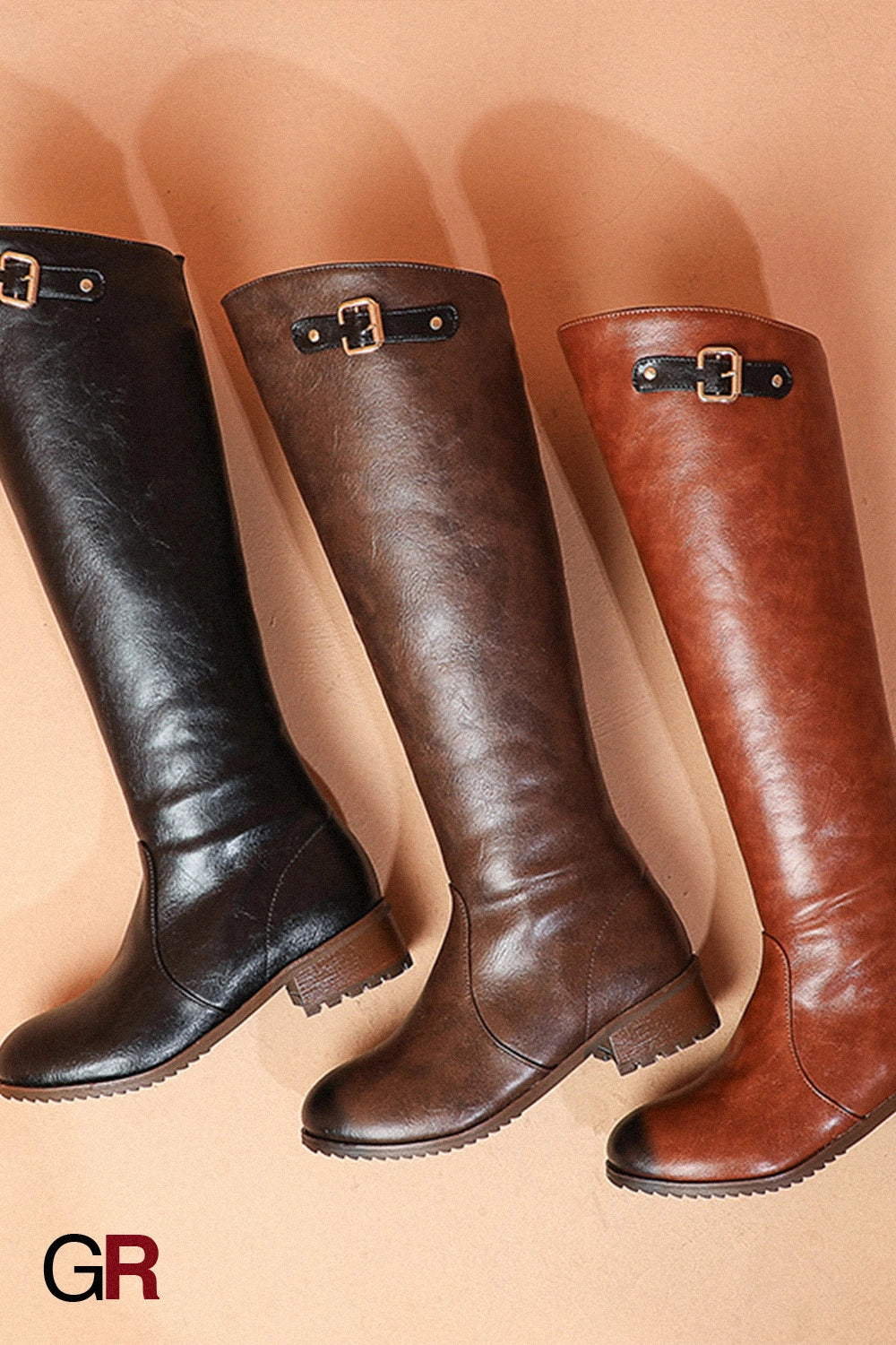 Retro Casual Women's Chunky Heel Knight Boots