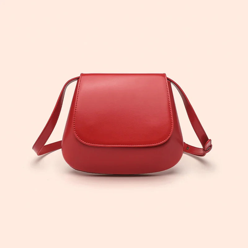 Retro Saddle Leather Crossbody - GlamoROZ