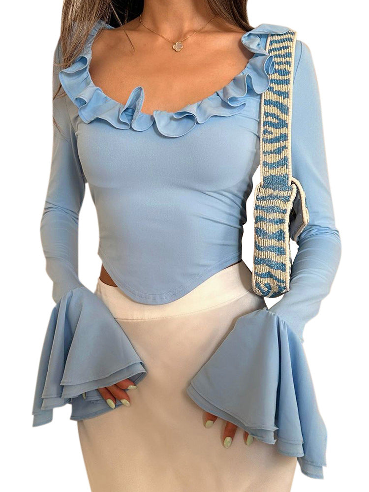 Camiseta de moda para mujer con lazo en la parte superior