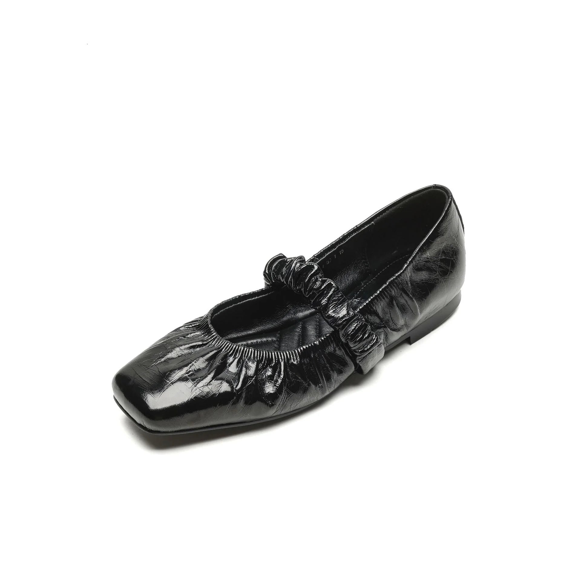 Pleated Elegance Square Toe Flats - GlamoROZ