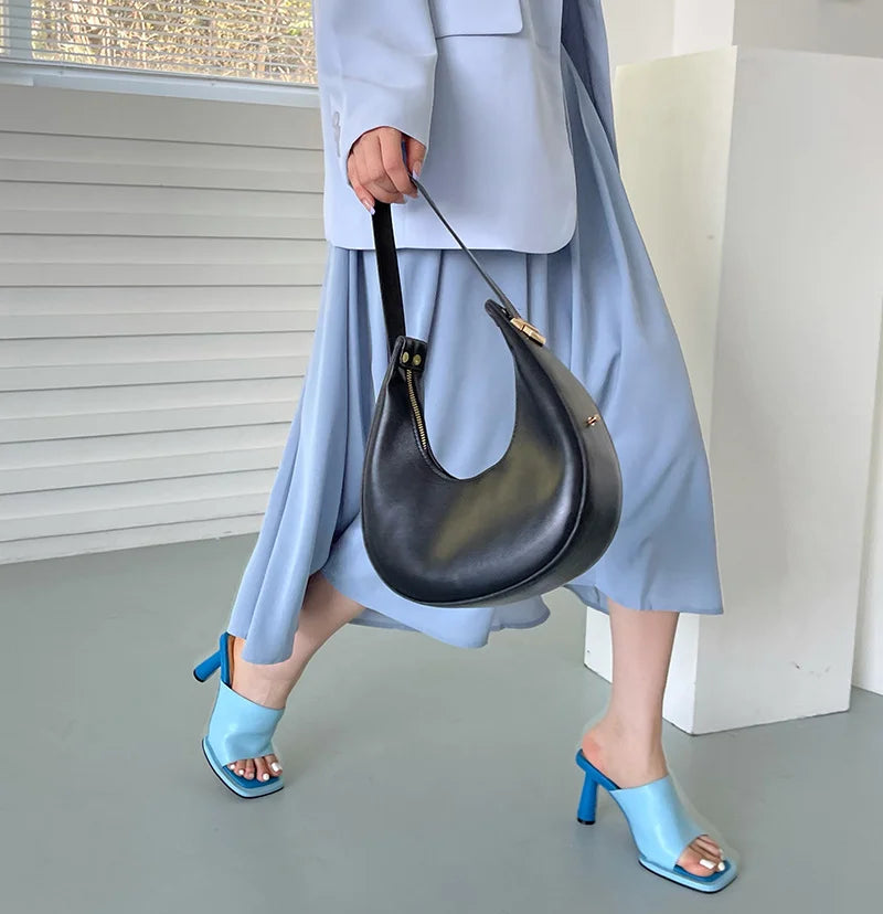 Urban Square Toe High Heel Sandals - GlamoROZ