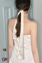 Bow Design Silk Scarf Ribbon Women's Bag Hair Band