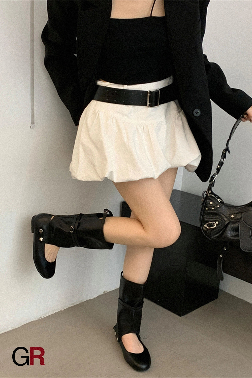 Niche Design Two-way Pants Brushed Hollow-out Mid-calf Length Loose Socks Boots