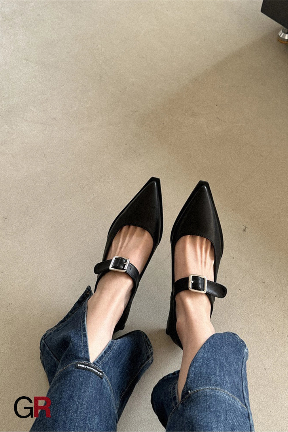 Women's Fashion Pointed Toe Classic Style Mary Jane Shoes