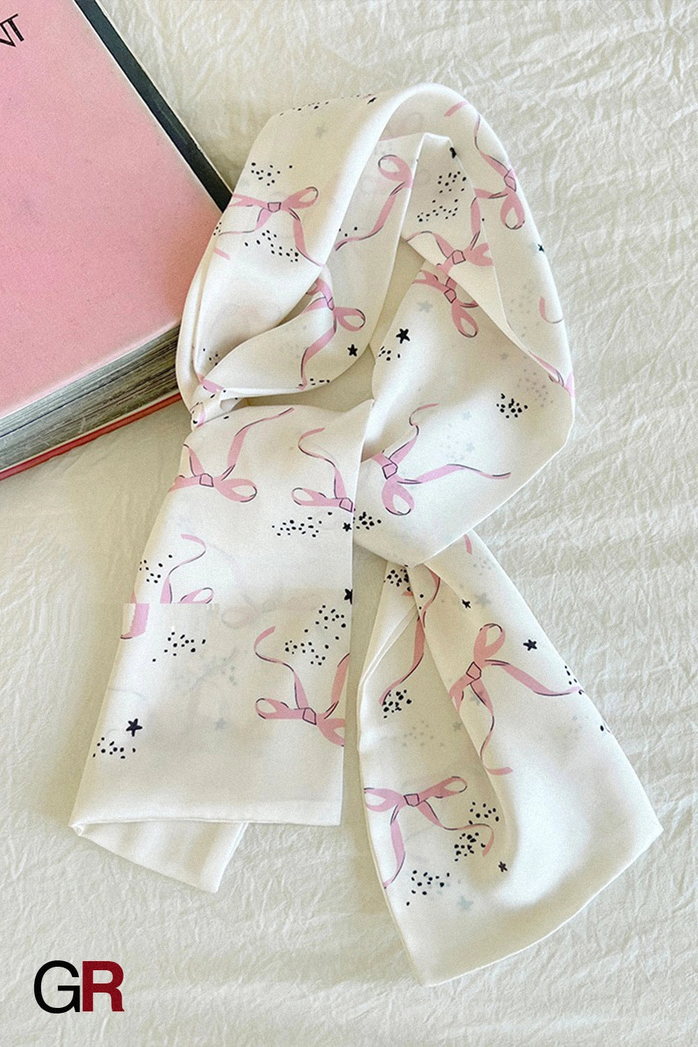 Bow Design Silk Scarf Ribbon Women's Bag Hair Band