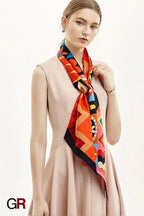 Double sided silk scarf