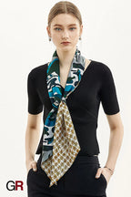 Double sided silk scarf
