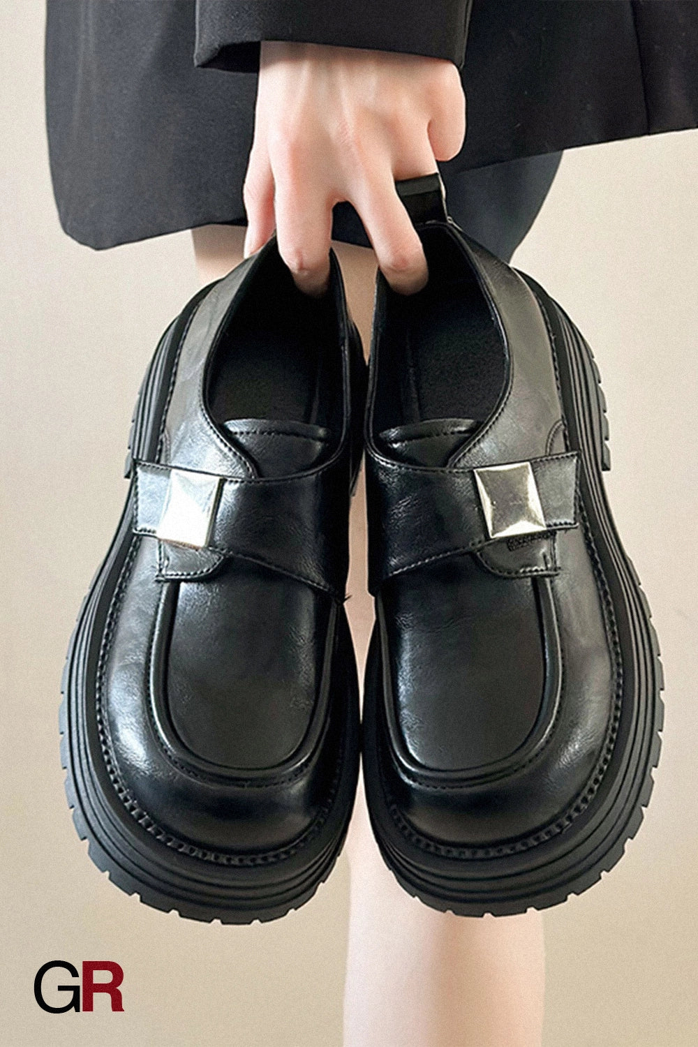 Fashion Personality Retro Platform Loafers Women