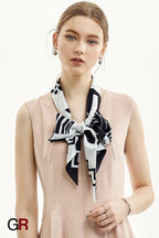 Double sided silk scarf