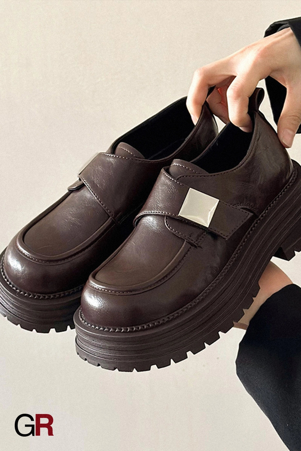 Fashion Personality Retro Platform Loafers Women