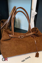 Retro Large-capacity Suede Shoulder Tote Bag