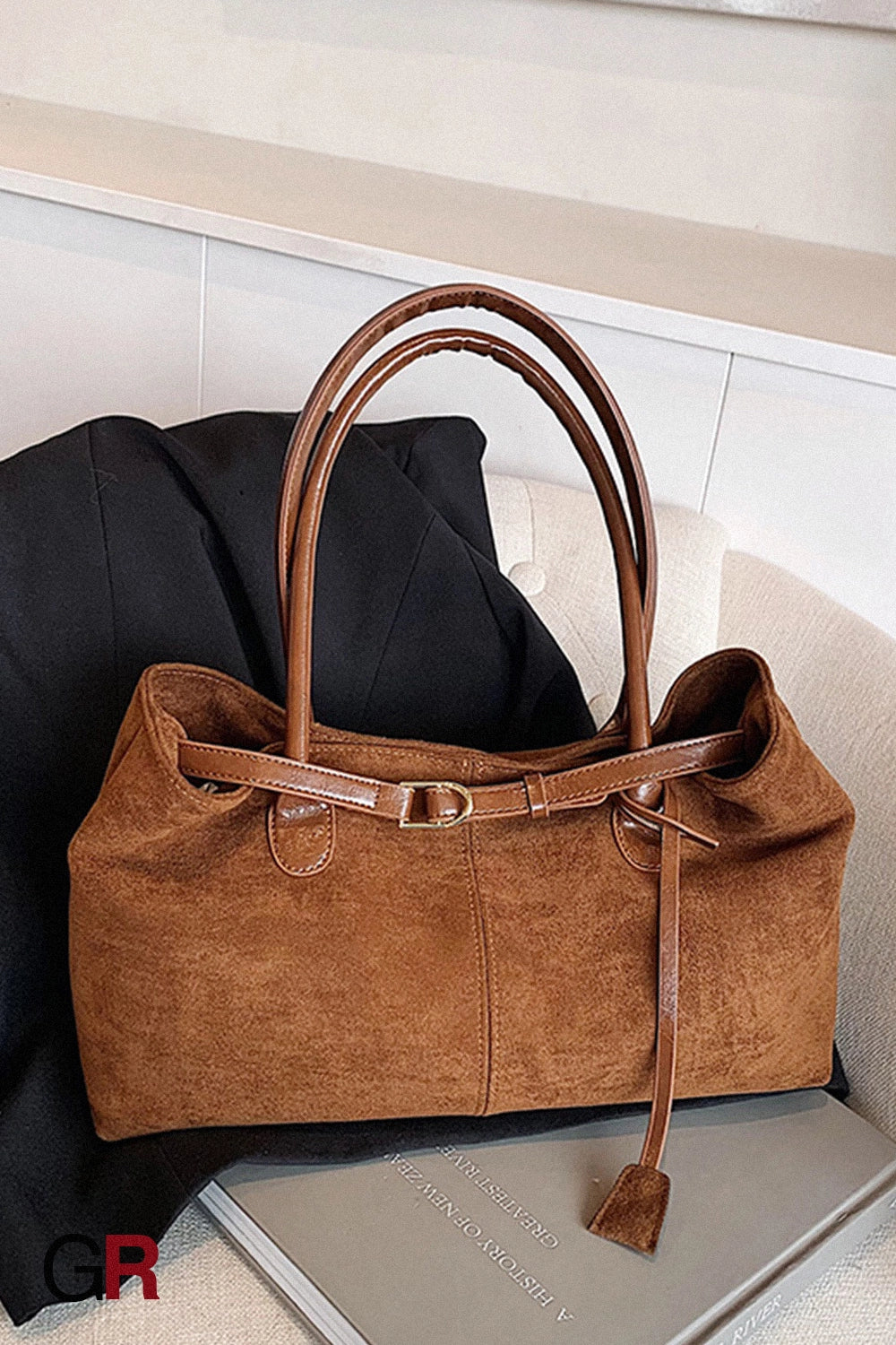 Retro Large-capacity Suede Shoulder Tote Bag