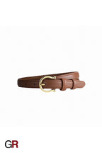 French Gold Buckle Genuine Leather Belt Women