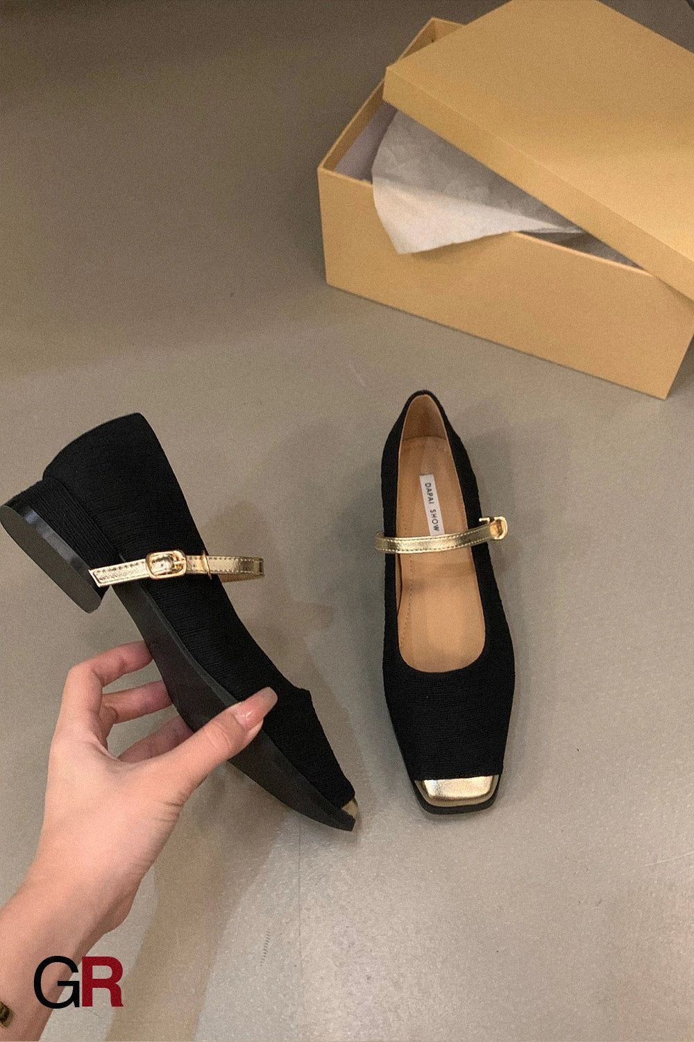 Chunky Heel French Style Classic Style Mary Jane Shoes Women