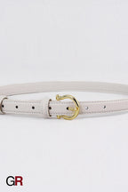 French Gold Buckle Genuine Leather Belt Women