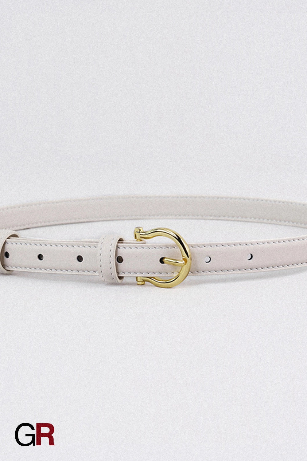 French Gold Buckle Genuine Leather Belt Women