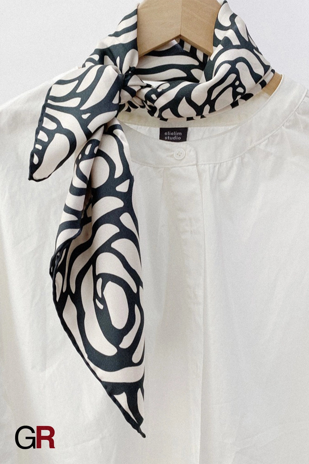 Twill Silk Scarf Medium Kerchief All-matching