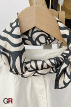 Twill Silk Scarf Medium Kerchief All-matching