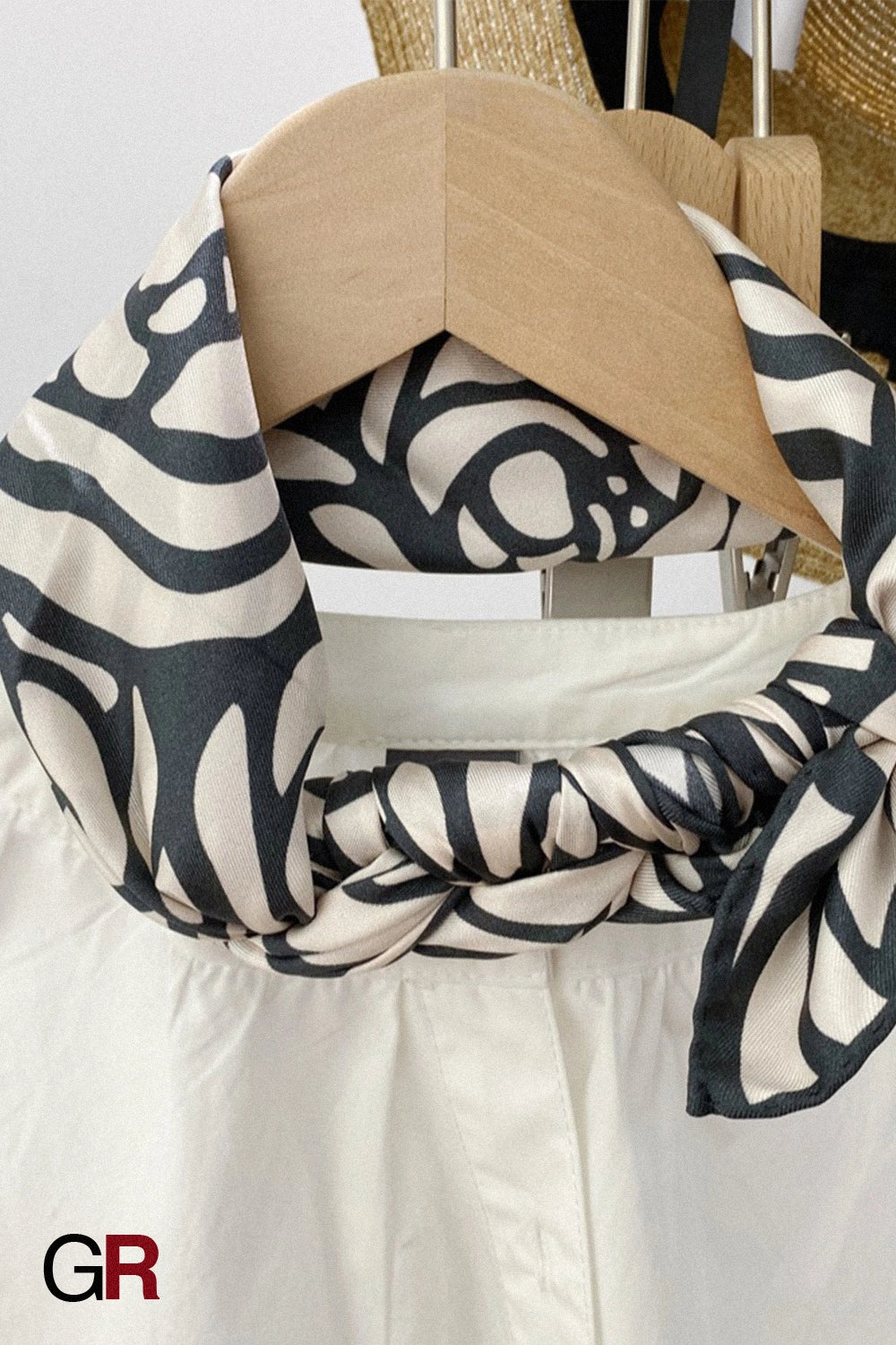 Twill Silk Scarf Medium Kerchief All-matching