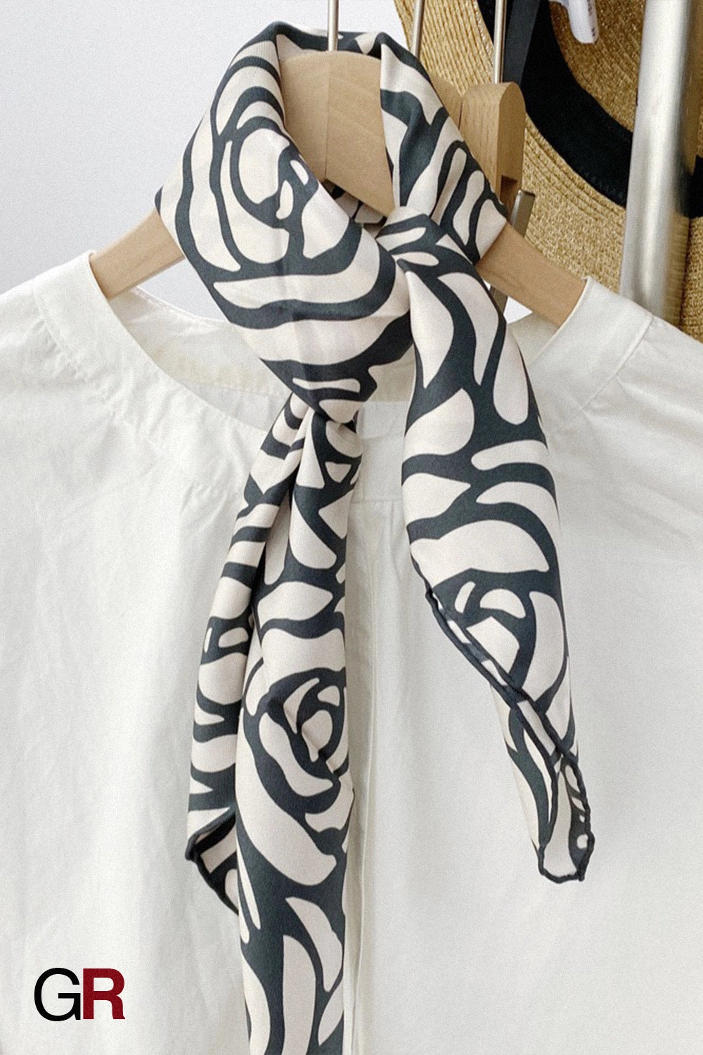 Twill Silk Scarf Medium Kerchief All-matching