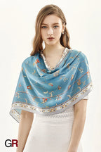 Jewel butterfly silk scarf