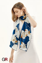 Jewel butterfly silk scarf