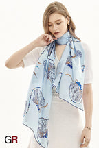 Jewel butterfly silk scarf