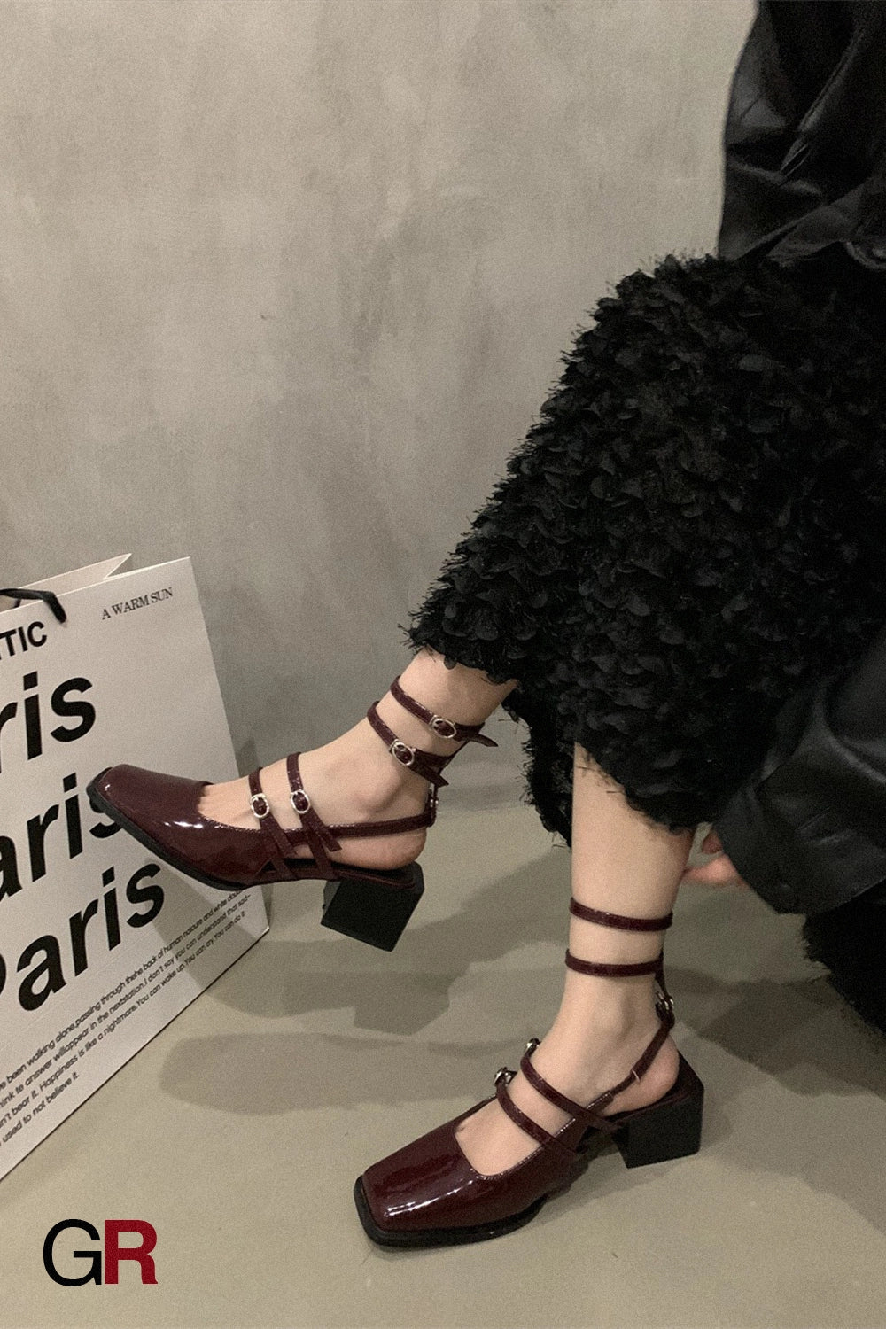 Women With Thick Black High Heels