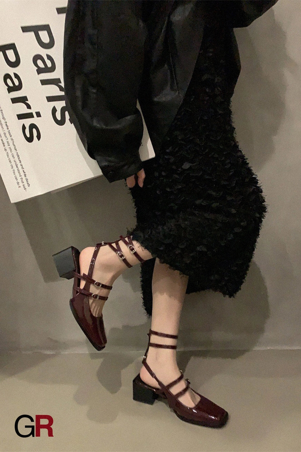 Women With Thick Black High Heels
