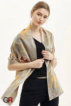 Jewel butterfly silk scarf