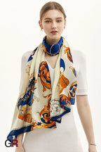 Jewel butterfly silk scarf