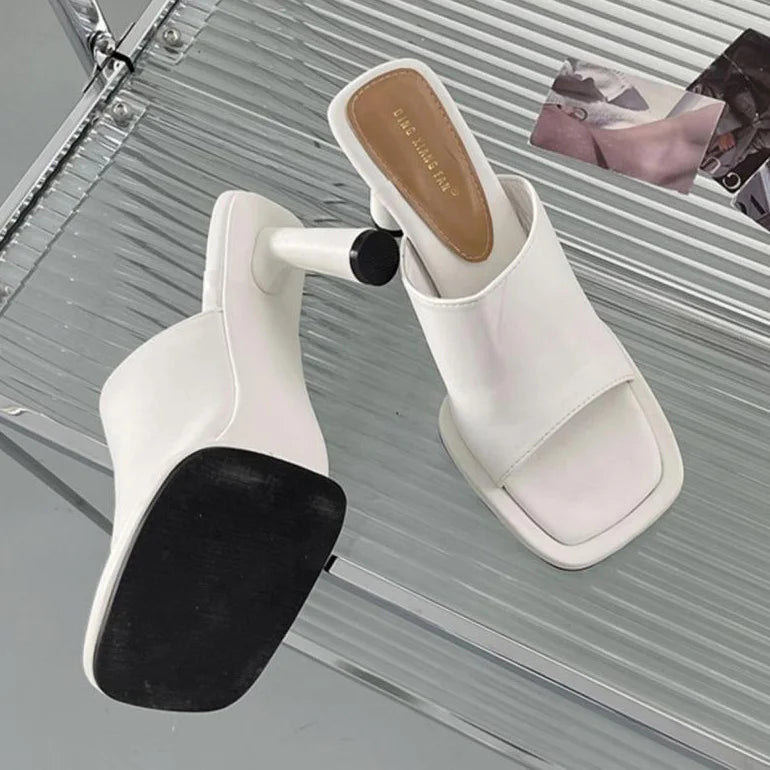 Urban Square Toe High Heel Sandals - GlamoROZ
