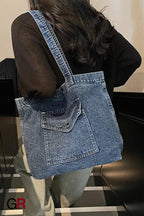 Denim Shoulder Bag Large Capacity Shopping Bag Tote Bag