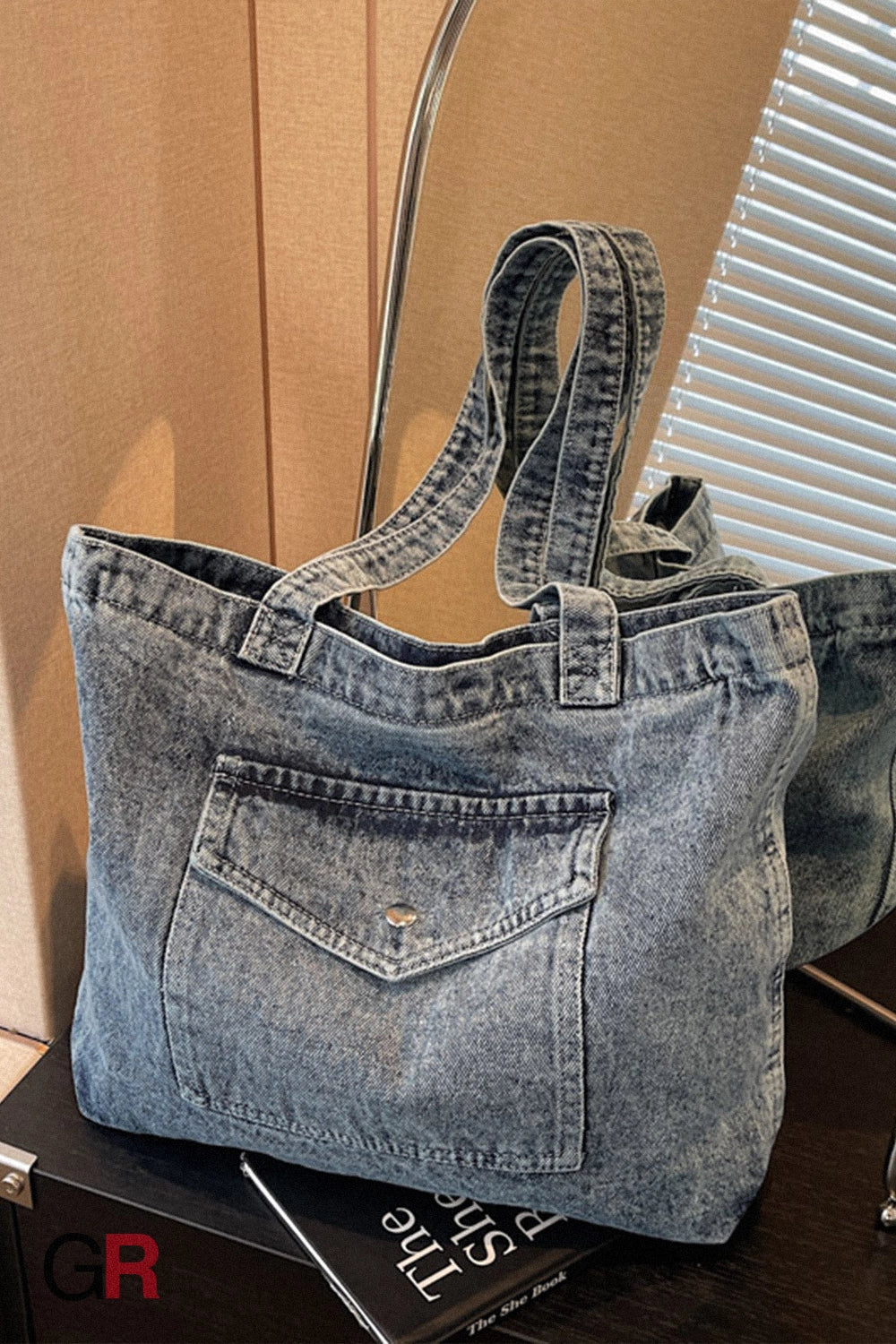 Denim Shoulder Bag Large Capacity Shopping Bag Tote Bag