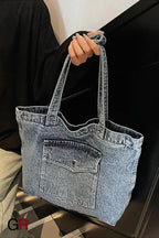 Denim Shoulder Bag Large Capacity Shopping Bag Tote Bag