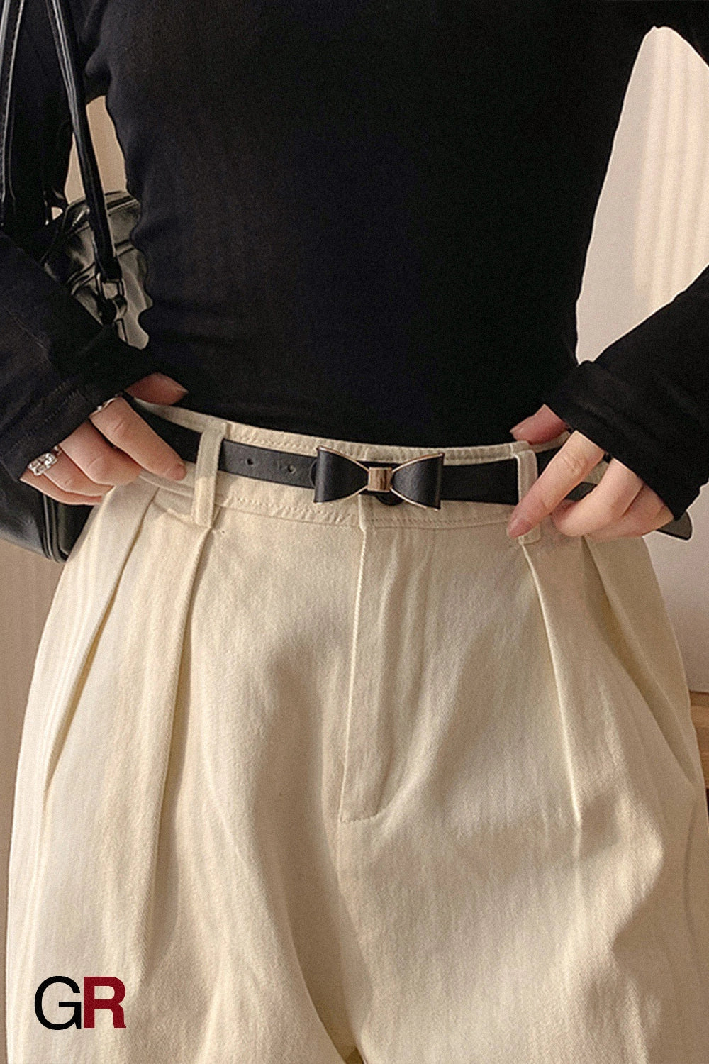 Women's Korean-style Bow Thin Belt All-matching