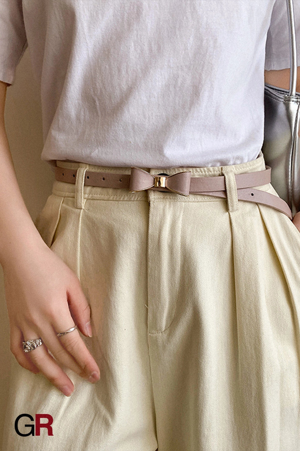 Women's Korean-style Bow Thin Belt All-matching